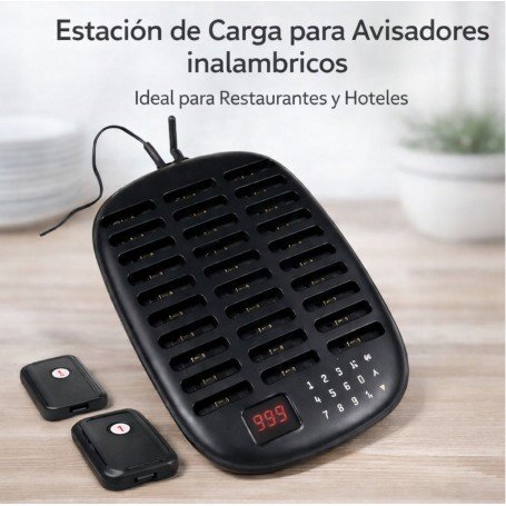 Base de carga para 30 receptores Pavisar con transmisor incluido